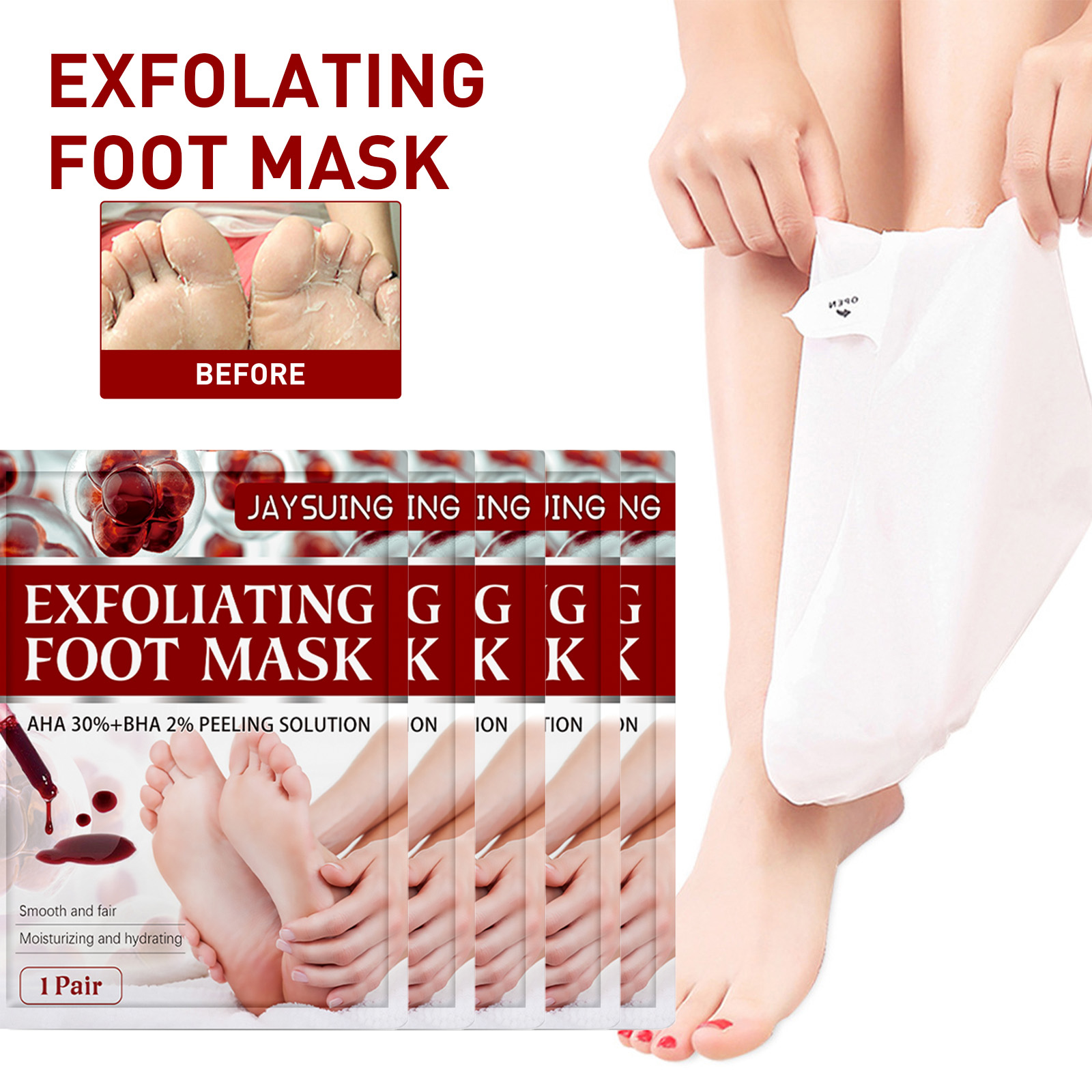 Skincare Salicylic Acid - AHA Exfoliating Foot Mask Moisturizing Anti
