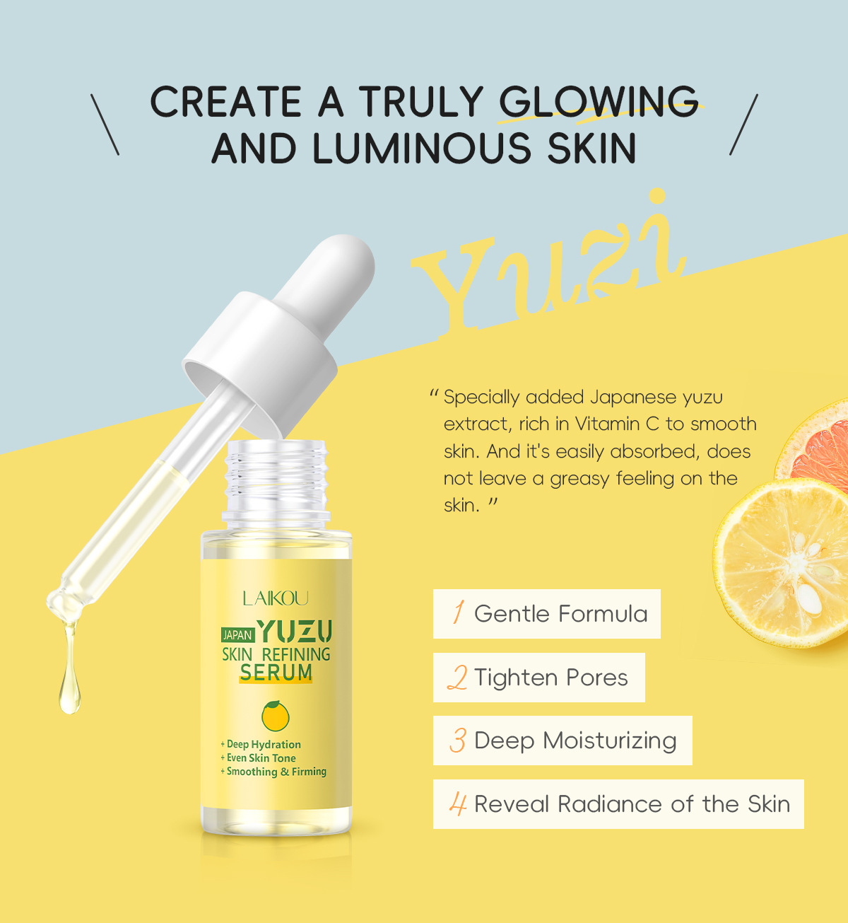 LAIKOU Grapefruit Essence  YUZ - Niacinamide Brightening Serum 评论和价格