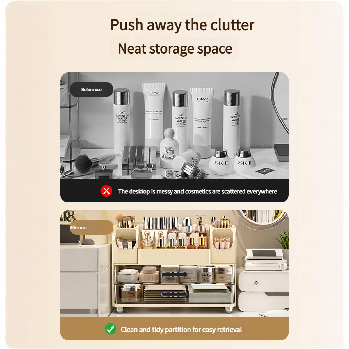 Makeup Organizer with Drawers  - Skincare B Erl 评论和价格