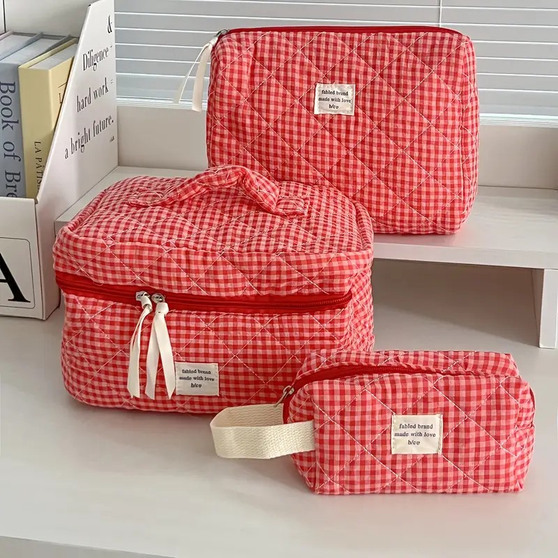 Women Large Capacity Checkered - Skincare B Erl 评论和价格