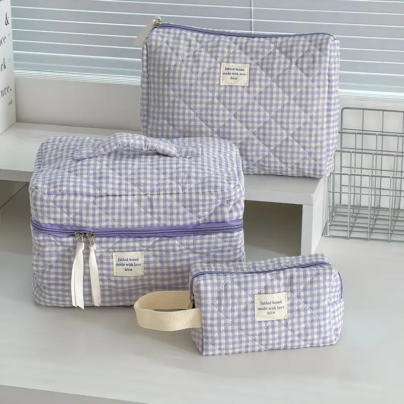 Women Large Capacity Checkered - Skincare B Erl 评论和价格